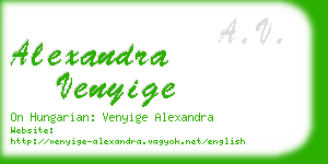 alexandra venyige business card